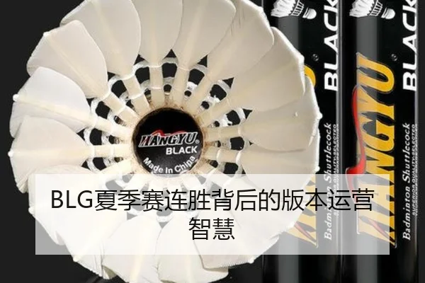 BLG夏季赛连胜背后的版本运营智慧